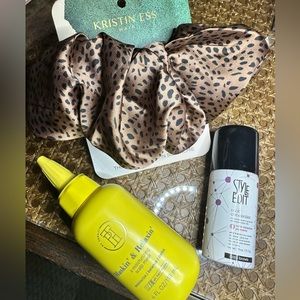 TPH By Taraji Scalp Mask, Style Edit Root Concealer, and KE Oversized scrunchie